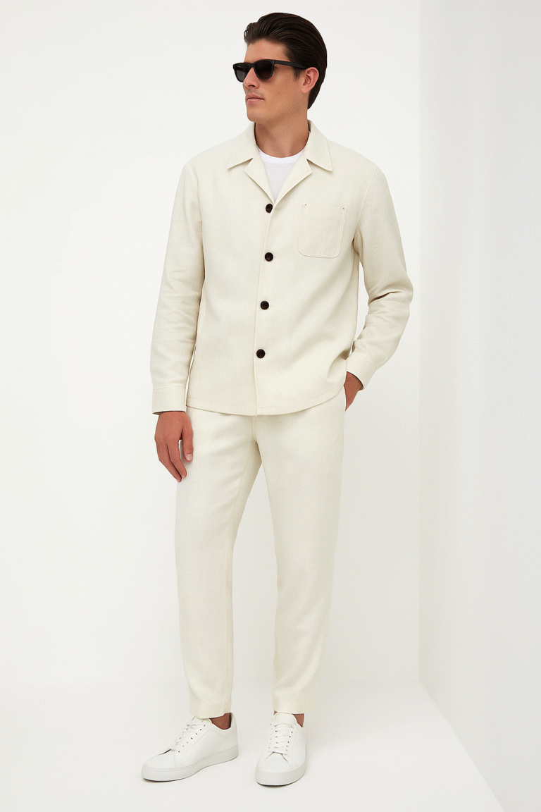 20250704_1716_Modèle en Costume Blanc_remix_01jzb3gtgtfv8s1nktg38m4kss